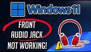 FIX Front Audio Jack Not Working Error Problem in Windows 11 Very Easily & Quickly