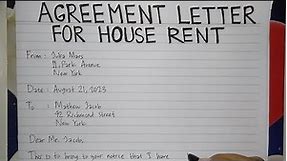 How To Write An Agreement Letter for House Rent Step by Step Guide | Writing Practices