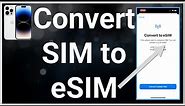 How To Convert SIM To eSIM On iPhone