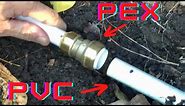PEX to PVC: Sharkbite Fittings and Silicone Wrap..