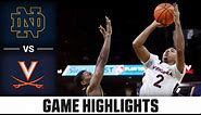Notre Dame vs. Virginia Game Highlights | 2023-24 ACC Men’s Basketball