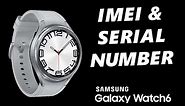 How To Check IMEI Number and Serial Number On Samsung Galaxy Watch 6 / 6 Classic