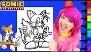 Coloring Tails Sonic The Hedgehog Coloring Page Prismacolor Paint Markers | KiMMi THE CLOWN