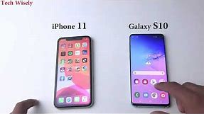 iPhone 11 vs Galaxy S10 | Speed Test & Size comparison