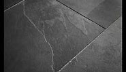 Montauk 12 x 12 Gauged Black Slate Field Tile for Floor and Wall