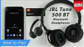 JBL Tune 500 BT Bluetooth Headphones - How to Pair