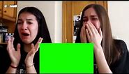 Two Girls Crying Reaction Meme GreenSreen template