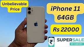 Unboxing iPhone 11 64gb ₹22K🔥 | Cashify supersale | refurbished Mobile iPhone |Second hand iPhone |