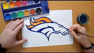 How to draw the Denver Broncos logo - NFL