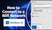 How to Connect to a Wifi Network in Windows 11