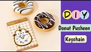 DIY Donut Pusheen Keychain/How to make donut pusheen keychain at your home/easy craft