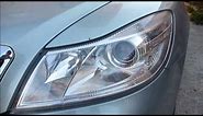 Changing headlight beam bulb H7 Skoda Octavia 2, audio: English