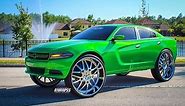 Slime Green Dodge Charger On 32s Forgiato