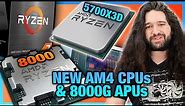 AMD's New Ryzen 7 5700X3D & More AM4 CPUs, APU 8700G, 8600G, 8500G, & 8300G Specs