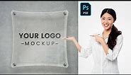 Transparent Glass Plate Sign Mockup Tutorial in Adobe Photoshop