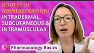Routes of administration: Intradermal, Subcutaneous, Intramuscular - Pharm Basics | @LevelUpRN