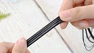 0.5~3mm Black Korean Waxed Cotton Cord for Braided Crafting