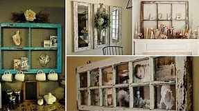 💗26 DIY Creative Ways To Reuse/Re-purposed Old Windows - How To Decor Vintage Room Ideas 2017💗
