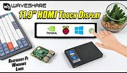 The WaveShare 11.9" HDMI Touch Monitor Is Perfect For Cool DIY Projects! Pi4, WIndows