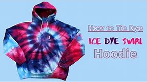 Tie Dye Hoodie - Easy Ice Dye Tutorial for Beginners (Swirl Pattern)