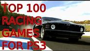 TOP 100 RACING GAMES FOR PS3 (According to Metacritic)