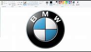 How to draw BMW Logo | Drawing BMW Logo step by step on computer easily | Famous Logo Drawing.