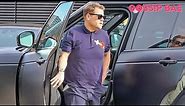 James Corden displays results of 20-pound weight loss while arriving for lunch at Nobu