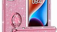 OCYCLONE iPhone 14 (6.1") Glitter Diamond Case with Ring Stand - Pink, Women & Girls