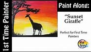 Easy- FIRST-TIME PAINTER Series: Giraffe Silhouette🎨🦒🦒