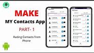 ||How to make Contact App in Android studio || Java ||