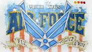 Military Series: United States Air Force Logo Time-Lapse Drawing