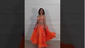 Meon Orange Belly Dance Costume Aida