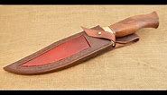 Making a leather sheath for bowie knife