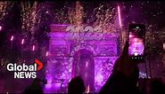 New Year's 2023: Paris, France gets the party started with fireworks smoke show over Arc de Triomphe