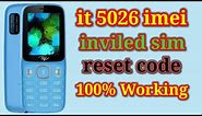 itel it5026 imei change code 💯💯 work || itel it 5026 invalid sim solution