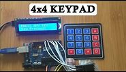 How to use a 4x4 membrane keypad with Arduino.