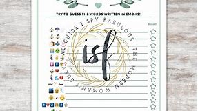 Baby Shower Emoji Pictionary Game Printable for Baby Showers!! - I Spy Fabulous