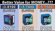 i3 8100 (3.6GHz) vs i5 7400 (3.3GHz) vs i5 7500 (3.6GHz) | Which is a Better Value For Money..??