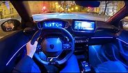 New PEUGEOT 2008 2024 (FACELIFT) - night POV test drive & FULL REVIEW (PureTech 130 HP EAT8 GT)