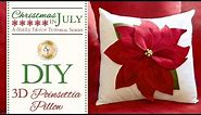 DIY 3-D Poinsettia Pillow | a Shabby Fabrics Craft Sewing Tutorial