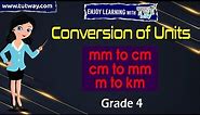 Metric Units of Length | Length Unit Conversion | Convert mm, cm, m and km | Math