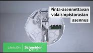 Pinta-asennettavan valaisinpistorasian asennus | Schneider Electric
