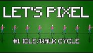Let's Pixel : How To Create A 2D Pixel Art Walk & Idle Animation Using Pyxel Edit