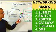 Networking basics (2024) | What is a switch, router, gateway, subnet, gateway, firewall & DMZ