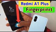 Redmi a1 plus display fingerprint setting/Redmi a1 plus fingerprint screen lock/fingerprint sensor