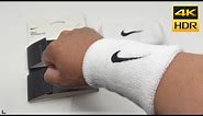 Nike Swoosh Doublewide Wristbands / Serre-Poignets 🎾 2 Pack (White/Black)