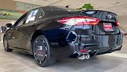 2020 Toyota Camry XSE AWD with red interior walk around