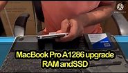 MacBook Pro A1286 Upgrade SSD and RAM