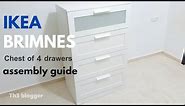IKEA BRIMNES chest of 4 drawers assembly instructions very detailed