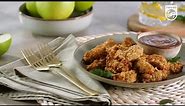 Cinnamon apple wedges with caramel sauce (NutriU / Philips Kitchen+ app Airfryer Recipe)
